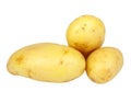 Heap of yellow raw potatos Royalty Free Stock Photo