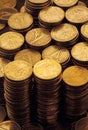 Heaped of gold coins Royalty Free Stock Photo