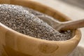 Heaping bowl of healty Chia seeds Royalty Free Stock Photo