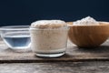 Heaping jar of sourdough starter yeas Royalty Free Stock Photo