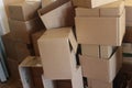 Heaping pile of cardboard boxes Royalty Free Stock Photo