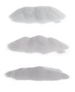 Heaps of dry quatz sand on white background. Collection Royalty Free Stock Photo