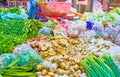 The heaps of mushrooms in Talad Saphan Phut market, Bangkok, Thailand