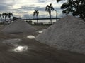 Heaps of salt in a tropical country for snow ?