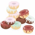 Heaps of sweet donuts to decorate your design