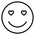 hear eye, adoring Isolated Vector Icon which can be easily modified or edited