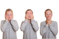 Hear no evil - see no evil - speak no evil Royalty Free Stock Photo