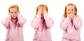 Hear no evil, see no evil, speak no evil , Royalty Free Stock Photo