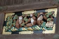 Tree wise monkeys at Toshogu Shrine in Nikko, Japan