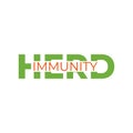 Herd immunity logo icon for New normal lifestye concept Royalty Free Stock Photo