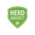 Herd immunity logo icon for New normal lifestye concept Royalty Free Stock Photo