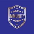 Herd immunity logo icon for New normal lifestye concept Royalty Free Stock Photo
