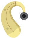 Hearing aid cartoon icon. Deafness problem device Royalty Free Stock Photo
