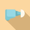 Hearing aid device icon flat vector. Loss audible Royalty Free Stock Photo