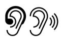 Hearing aid and ear icon