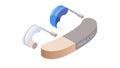 Hearing Aid Icon for Auditory Health Support, vector design Generative AI Royalty Free Stock Photo