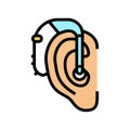 hearing aids color icon vector illustration