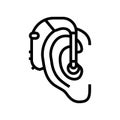 hearing aids line icon vector illustration