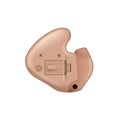 Hearing aids for loss care isolated icon template. Realistic device for audiology and audiometry Royalty Free Stock Photo