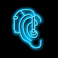 hearing aids neon glow icon illustration