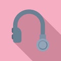 Hearing device icon flat vector. Aid education Royalty Free Stock Photo