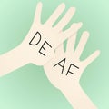 Hearing disability hands illustration