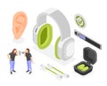 Hearing Hygiene Isometric Composition