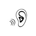 Hearing icon. Ear vector.