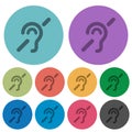 Hearing impaired color darker flat icons