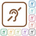 Hearing impaired simple icons