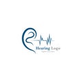 hearing logo and symbol template vector icon. Royalty Free Stock Photo