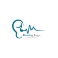 hearing logo and symbol template vector icon.