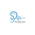 hearing logo and symbol template vector icon. Royalty Free Stock Photo