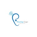 hearing logo and symbol template vector icon. Royalty Free Stock Photo