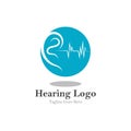 hearing logo and symbol template vector icon. Royalty Free Stock Photo