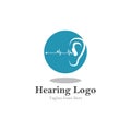 hearing logo and symbol template vector icon. Royalty Free Stock Photo