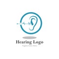 hearing logo and symbol template vector icon. Royalty Free Stock Photo