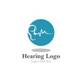 hearing logo and symbol template vector icon. Royalty Free Stock Photo