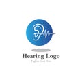 hearing logo and symbol template vector icon. Royalty Free Stock Photo