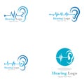 hearing logo and symbol template vector icon. Royalty Free Stock Photo