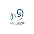 Hearing Logo Template vector icon design.