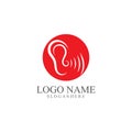 Hearing Logo Template vector icon design.