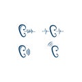 Hearing logo template vector icon illustration Royalty Free Stock Photo