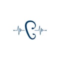 Hearing logo template vector icon illustration Royalty Free Stock Photo