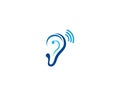 Hearing logo template vector icon illustration Royalty Free Stock Photo
