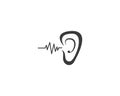 Hearing logo template vector icon illustration Royalty Free Stock Photo