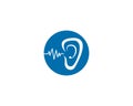 Hearing logo template vector icon illustration