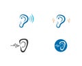 Hearing logo template vector icon illustration Royalty Free Stock Photo