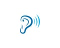 Hearing logo template vector icon illustration Royalty Free Stock Photo