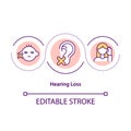 Hearing loss concept icon